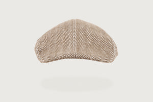 Herringbone Flat Cap — Pure Cotton