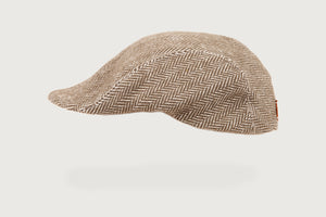 Herringbone Flat Cap — Pure Cotton — Kids