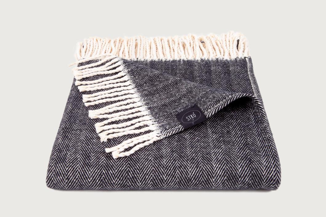 Herringbone Throw & Blanket — Pure Cotton