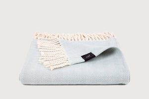 Herringbone Throw & Blanket — Pure Cotton