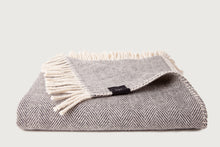 Load image into Gallery viewer, Herringbone Throw &amp; Blanket — Lambswool