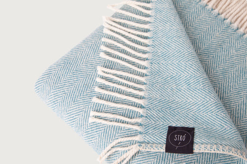 Herringbone Throw & Blanket — Lambswool