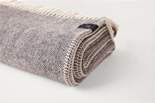 Load image into Gallery viewer, Herringbone Throw &amp; Blanket — Lambswool