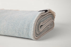 Herringbone Throw & Blanket — Lambswool